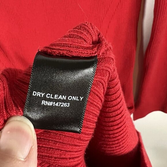 Eleven Six Dress Women's Medium Red Marla Bodycon Ribbed Sweater Maxi Cozy - Picture 12 of 14